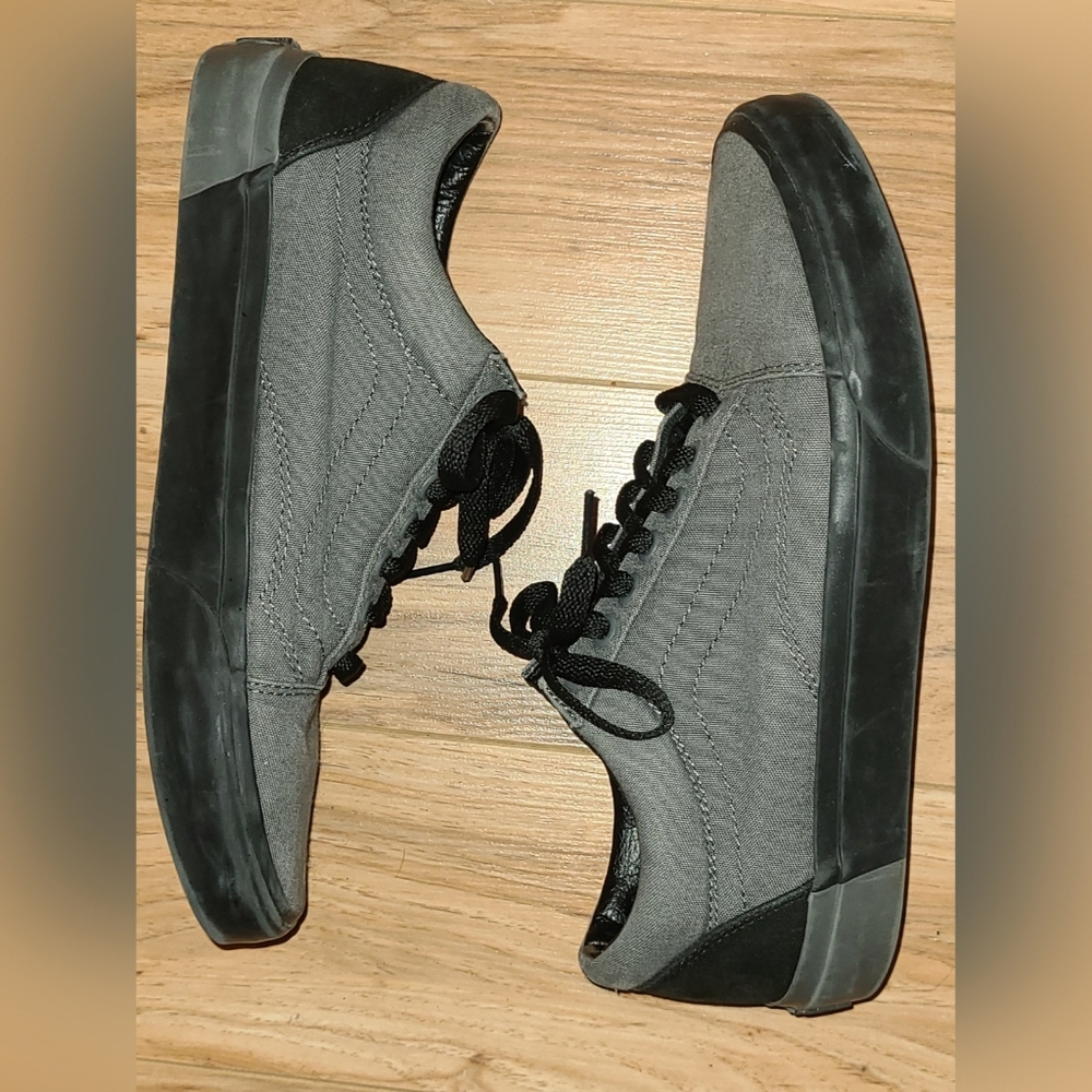 VANS Grey and Black Sneakers with Black Sole